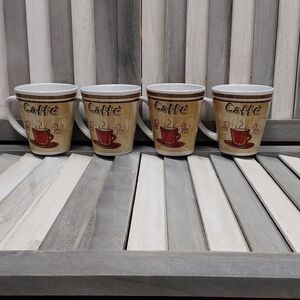 Caffe "Latte" Mugs - Set of 4